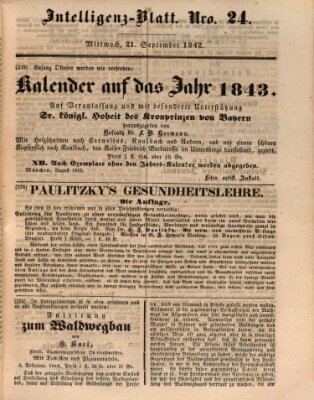 Morgenblatt für gebildete Leser (Morgenblatt für gebildete Stände) Mittwoch 21. September 1842