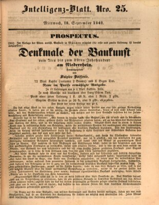 Morgenblatt für gebildete Leser (Morgenblatt für gebildete Stände) Mittwoch 28. September 1842