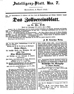 Morgenblatt für gebildete Leser (Morgenblatt für gebildete Stände) Samstag 8. April 1843