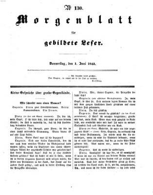 Morgenblatt für gebildete Leser (Morgenblatt für gebildete Stände) Donnerstag 1. Juni 1843