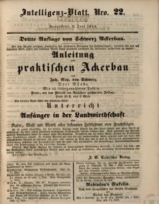 Morgenblatt für gebildete Leser (Morgenblatt für gebildete Stände) Samstag 8. Juni 1844