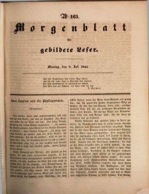 Morgenblatt für gebildete Leser (Morgenblatt für gebildete Stände) Montag 8. Juli 1844