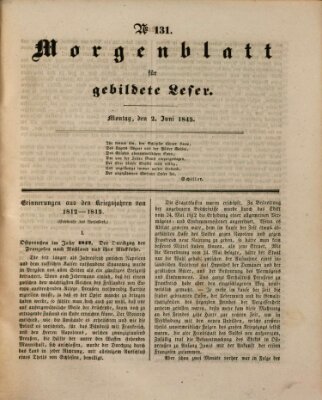 Morgenblatt für gebildete Leser (Morgenblatt für gebildete Stände) Montag 2. Juni 1845