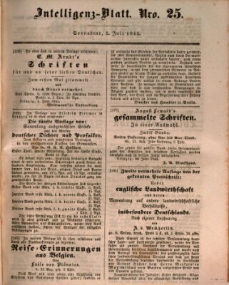 Morgenblatt für gebildete Leser (Morgenblatt für gebildete Stände) Samstag 5. Juli 1845