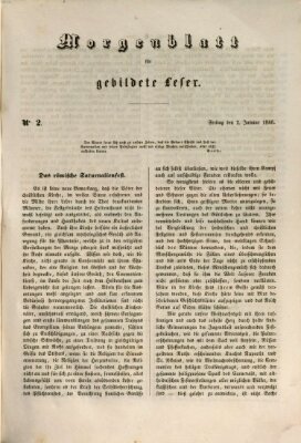 Morgenblatt für gebildete Leser (Morgenblatt für gebildete Stände) Freitag 2. Januar 1846