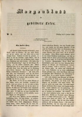 Morgenblatt für gebildete Leser (Morgenblatt für gebildete Stände) Dienstag 6. Januar 1846