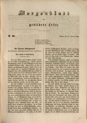 Morgenblatt für gebildete Leser (Morgenblatt für gebildete Stände) Freitag 23. Januar 1846