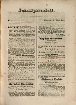 Morgenblatt für gebildete Leser (Morgenblatt für gebildete Stände) Mittwoch 11. Februar 1846