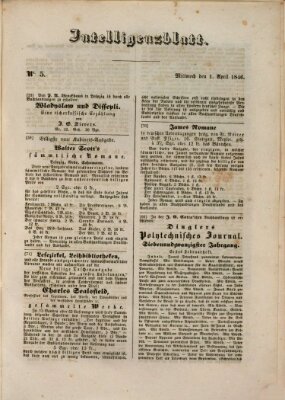 Morgenblatt für gebildete Leser (Morgenblatt für gebildete Stände) Mittwoch 1. April 1846