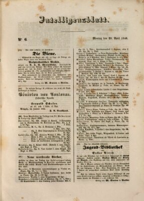 Morgenblatt für gebildete Leser (Morgenblatt für gebildete Stände) Montag 20. April 1846