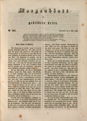 Morgenblatt für gebildete Leser (Morgenblatt für gebildete Stände) Samstag 2. Mai 1846