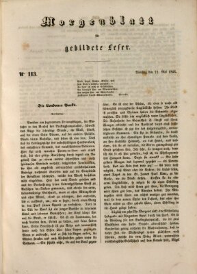 Morgenblatt für gebildete Leser (Morgenblatt für gebildete Stände) Dienstag 12. Mai 1846