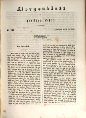 Morgenblatt für gebildete Leser (Morgenblatt für gebildete Stände) Samstag 18. Juli 1846