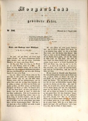 Morgenblatt für gebildete Leser (Morgenblatt für gebildete Stände) Mittwoch 5. August 1846