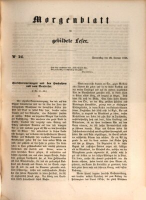 Morgenblatt für gebildete Leser (Morgenblatt für gebildete Stände) Donnerstag 28. Januar 1847