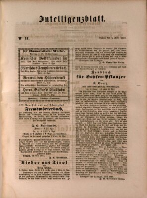 Morgenblatt für gebildete Leser (Morgenblatt für gebildete Stände) Freitag 4. Juni 1847