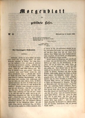 Morgenblatt für gebildete Leser (Morgenblatt für gebildete Stände) Mittwoch 5. Januar 1848