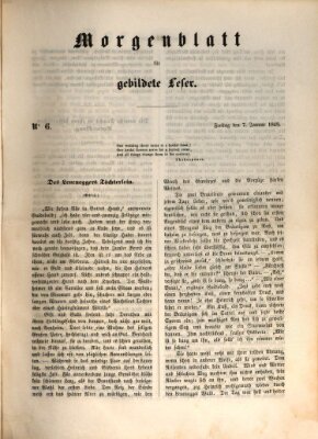 Morgenblatt für gebildete Leser (Morgenblatt für gebildete Stände) Freitag 7. Januar 1848