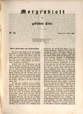 Morgenblatt für gebildete Leser (Morgenblatt für gebildete Stände) Montag 6. März 1848