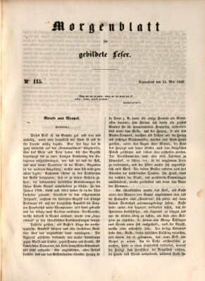 Morgenblatt für gebildete Leser (Morgenblatt für gebildete Stände) Samstag 13. Mai 1848