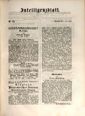 Morgenblatt für gebildete Leser (Morgenblatt für gebildete Stände) Mittwoch 5. Juli 1848