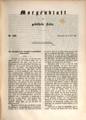 Morgenblatt für gebildete Leser (Morgenblatt für gebildete Stände) Samstag 8. Juli 1848