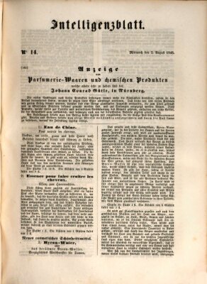 Morgenblatt für gebildete Leser (Morgenblatt für gebildete Stände) Mittwoch 2. August 1848