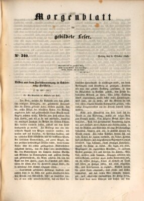 Morgenblatt für gebildete Leser (Morgenblatt für gebildete Stände) Freitag 6. Oktober 1848