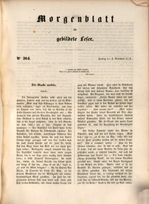 Morgenblatt für gebildete Leser (Morgenblatt für gebildete Stände) Freitag 3. November 1848