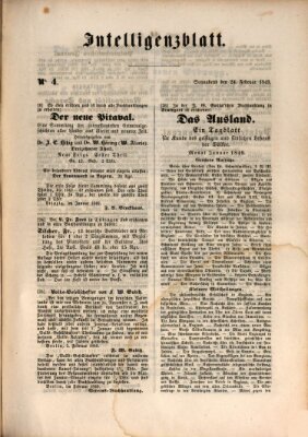 Morgenblatt für gebildete Leser (Morgenblatt für gebildete Stände) Samstag 24. Februar 1849