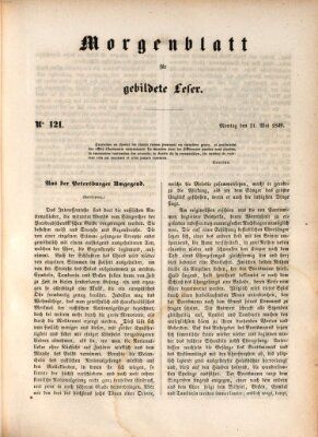 Morgenblatt für gebildete Leser (Morgenblatt für gebildete Stände) Montag 21. Mai 1849