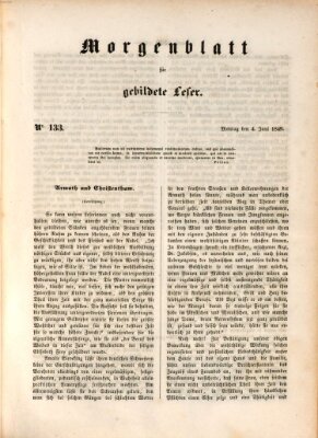 Morgenblatt für gebildete Leser (Morgenblatt für gebildete Stände) Montag 4. Juni 1849