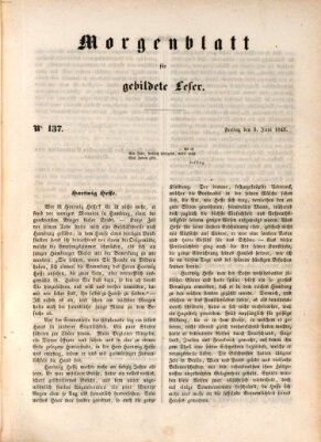 Morgenblatt für gebildete Leser (Morgenblatt für gebildete Stände) Freitag 8. Juni 1849