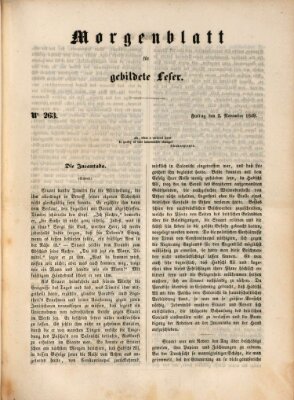 Morgenblatt für gebildete Leser (Morgenblatt für gebildete Stände) Freitag 2. November 1849