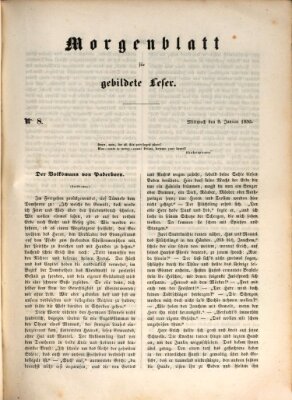 Morgenblatt für gebildete Leser (Morgenblatt für gebildete Stände) Mittwoch 9. Januar 1850