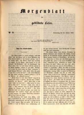 Morgenblatt für gebildete Leser (Morgenblatt für gebildete Stände) Donnerstag 10. Januar 1850