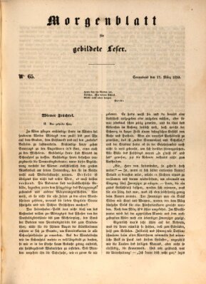 Morgenblatt für gebildete Leser (Morgenblatt für gebildete Stände) Sonntag 17. März 1850