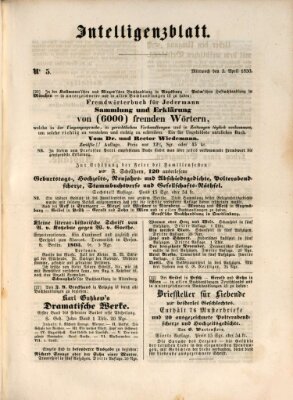 Morgenblatt für gebildete Leser (Morgenblatt für gebildete Stände) Mittwoch 3. April 1850