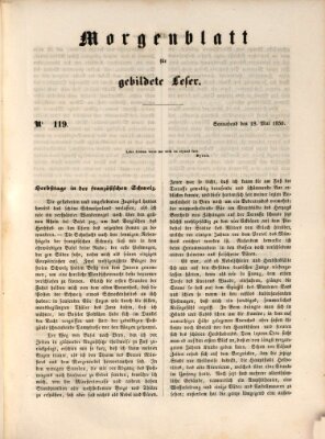 Morgenblatt für gebildete Leser (Morgenblatt für gebildete Stände) Samstag 18. Mai 1850