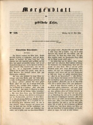 Morgenblatt für gebildete Leser (Morgenblatt für gebildete Stände) Montag 27. Mai 1850