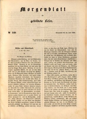 Morgenblatt für gebildete Leser (Morgenblatt für gebildete Stände) Samstag 22. Juni 1850