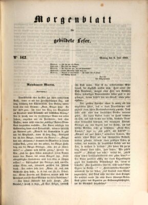 Morgenblatt für gebildete Leser (Morgenblatt für gebildete Stände) Montag 8. Juli 1850