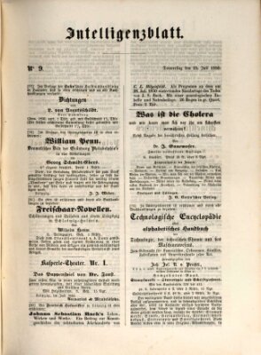 Morgenblatt für gebildete Leser (Morgenblatt für gebildete Stände) Donnerstag 25. Juli 1850