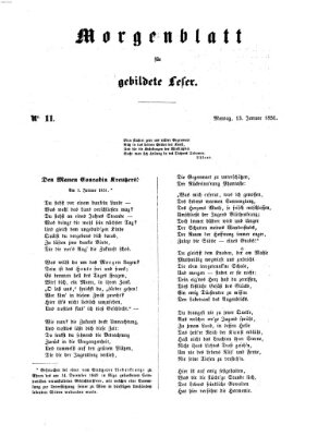 Morgenblatt für gebildete Leser (Morgenblatt für gebildete Stände) Montag 13. Januar 1851