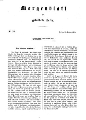 Morgenblatt für gebildete Leser (Morgenblatt für gebildete Stände) Freitag 31. Januar 1851