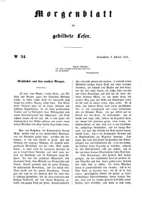 Morgenblatt für gebildete Leser (Morgenblatt für gebildete Stände) Samstag 8. Februar 1851