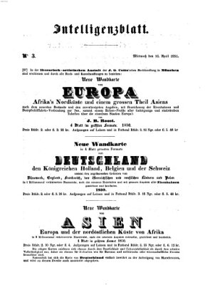 Morgenblatt für gebildete Leser (Morgenblatt für gebildete Stände) Mittwoch 16. April 1851