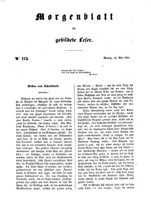 Morgenblatt für gebildete Leser (Morgenblatt für gebildete Stände) Montag 12. Mai 1851