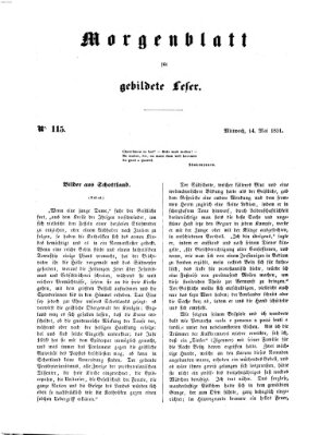 Morgenblatt für gebildete Leser (Morgenblatt für gebildete Stände) Mittwoch 14. Mai 1851