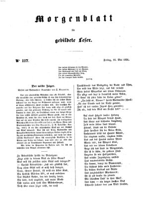 Morgenblatt für gebildete Leser (Morgenblatt für gebildete Stände) Freitag 16. Mai 1851